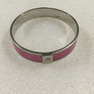 Coach Silver and Pink Bracelet